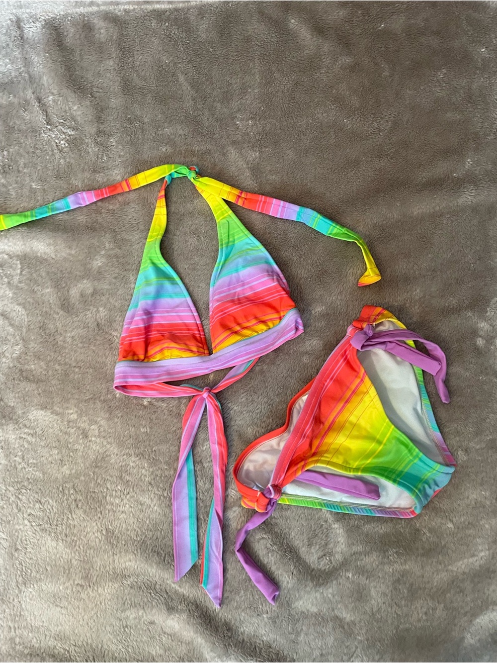 Arizona Jean Company Multi-Color Striped Bikini Top & Bottom Size S/CH